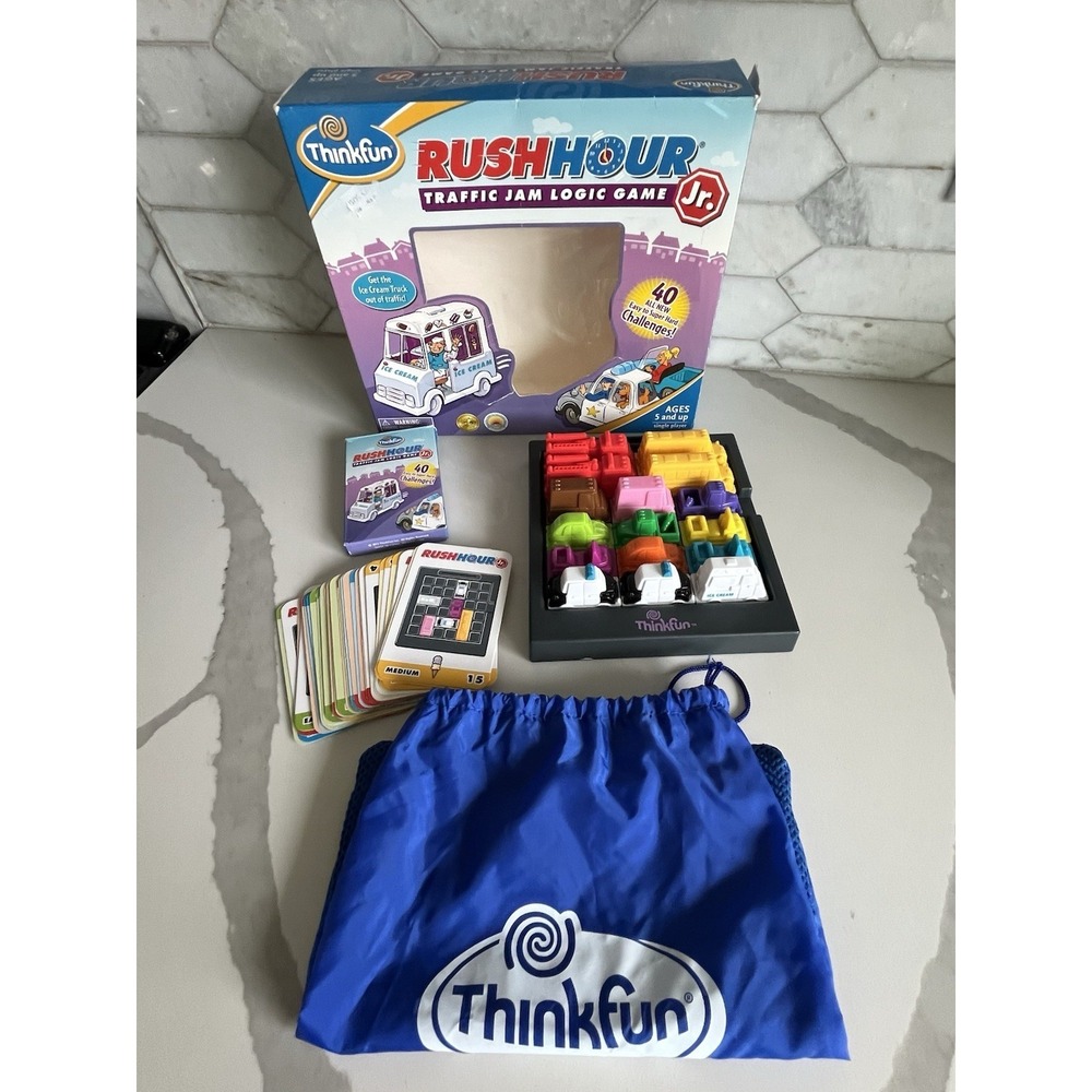 Rush Hour Jr. Traffic Jam Logic Game ThinkFun Puzzle Police Ice Cream Truck